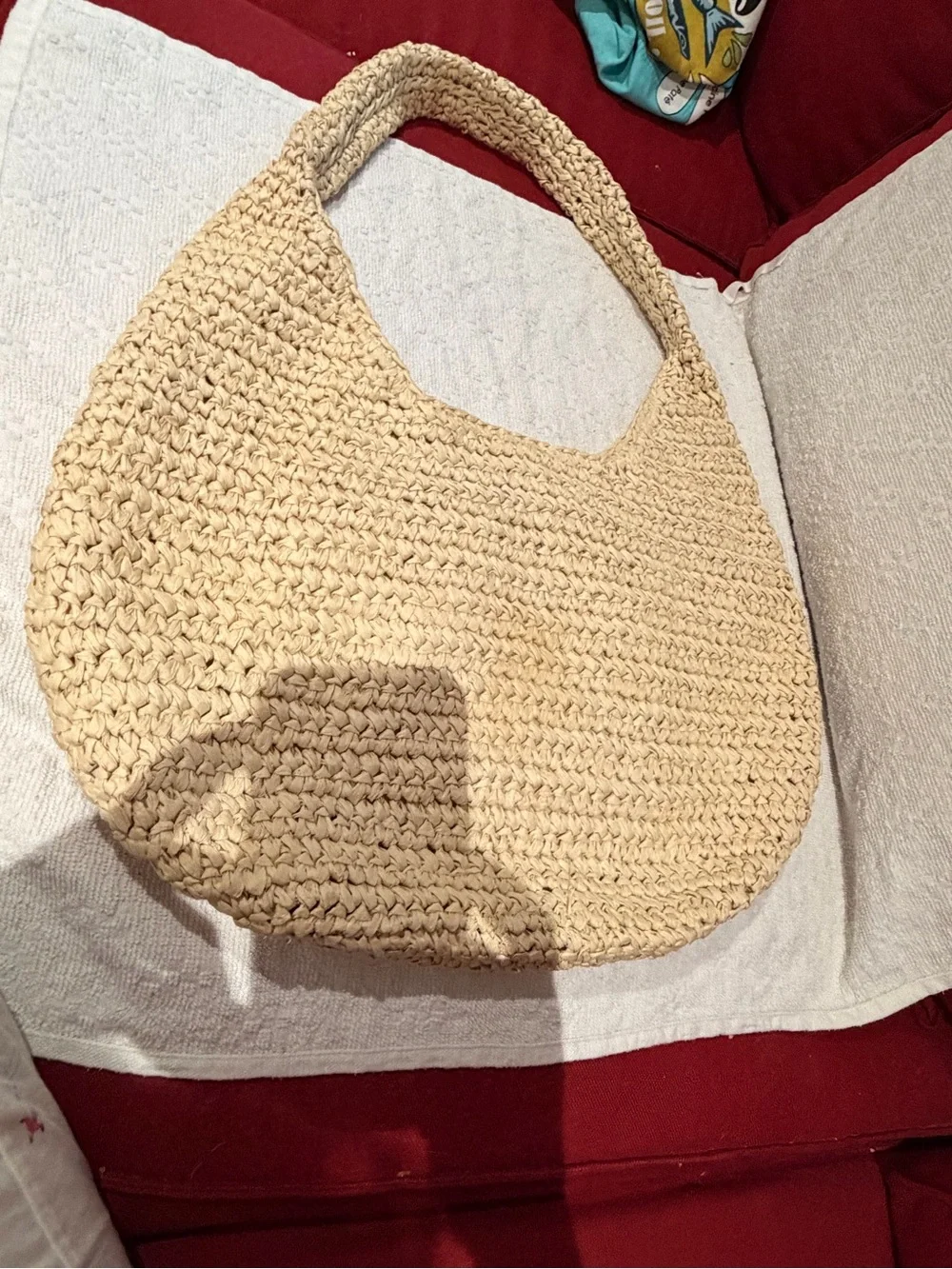 Abercrombie & Fitch Woven Hobo Bag in Natural Tan